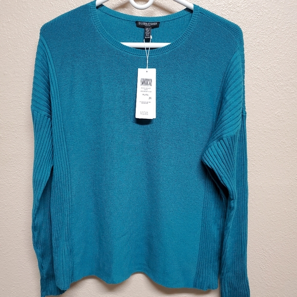 Eileen Fisher crew neck real sweater petite M - Picture 1 of 6